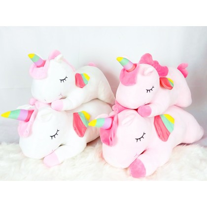 Unicorn（Stretch Cotton）SoftToys/PlushToys/KidsToys 60cm 趴姿太空棉独角马娃娃玩具公仔60厘米